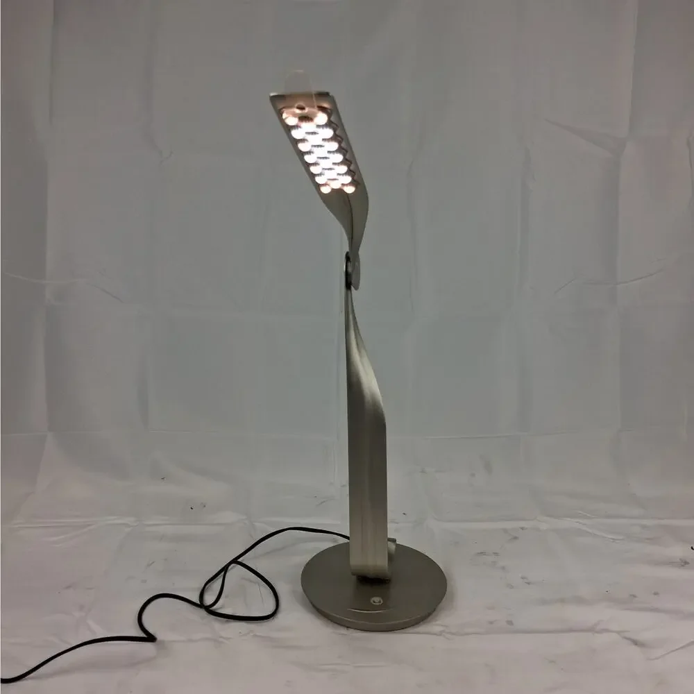 Herman Miller Leaf Personal LED Desk Lamp Silver Yves Behar Dimmable Table Light